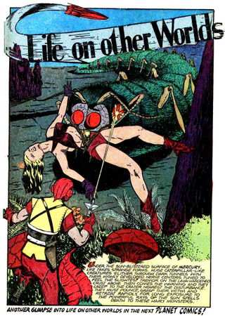 Illustration for article titled The planets of the Solar System, according to crazed pulp comics of the 1940s